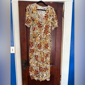 & Other Stories Multicolor Floral Midi Dress